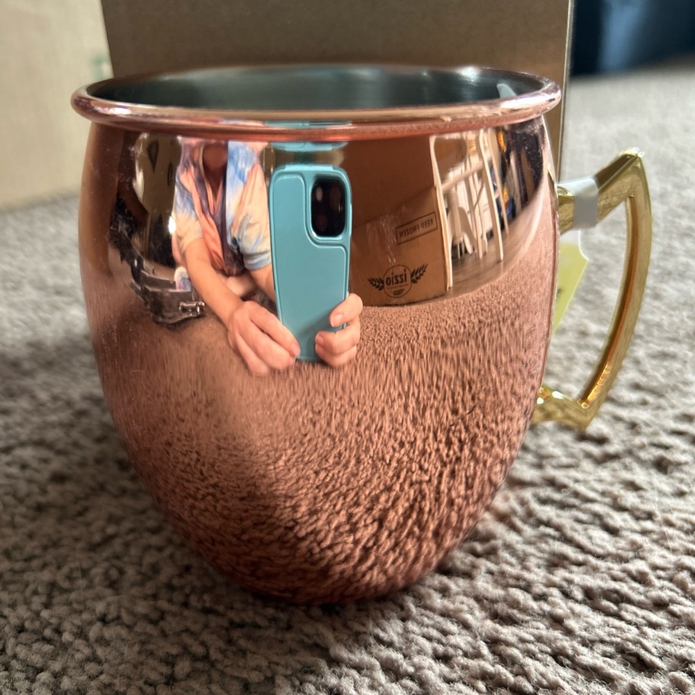True & Co. Copper Mug with Gold Handle